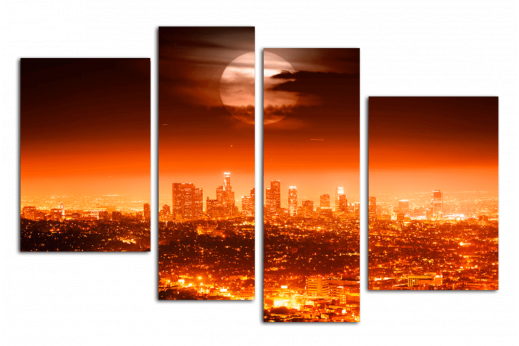 Модульная картина Ночной Лос-Анжелес